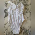 Quince NWT  Italian Cami RIBBED One-Piece Swimsuit – White, Sz M Sold out online Photo 9