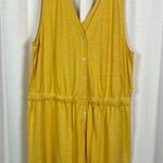 Loft Plus Yellow Cotton V Neck Romper Sz.22W NWT Photo 2