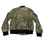 Suno Bomber Jacket 0 Embroidered Floral Lightweight Metallic Baroque Brocade Green Photo 1