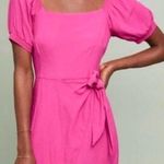 Maeve NWT Raspberry Resort Puff Sleeve Tie Waist Dress Women’s Size 14 Photo 0