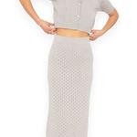 Callahan Knitwear Genny Skirt in Grey Small Gray Photo 0