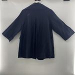 Lafayette 148  Sz 4 Jacket Linen Blend New York Navy Full Zip 3/4 Sleeve Pocket Photo 6