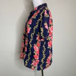 Lemon Grass Blue Floral Tropical Hawaiian Shirt Sz Medium Photo 2