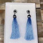 Charming Charlie Blue Tassel Earrings Photo 0