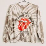 The Rolling Stones  Crewneck Grey Tie Dye Sweatshirt. Size XS Photo 0