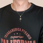 Star Pendant Necklace for Men and Women,Streetwear Hip Hop Punk Unisex Style Silver Photo 5