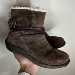 UGG Australia Gaviota Womens Brown Suede Lined Fringe Ankle Boots 5 Cozy Boho Photo 0