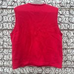 Vintage 90s Bechamel Ugly Christmas Sweater Vest Snowmen Presents Zip Up LARGE Red Photo 4