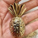 Lane Bryant  vintage gold tone pineapple pendant necklace Photo 8