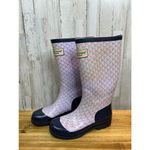 Vineyard Vines Women's Whalies Rain Boots Blue Pink Size 7 Waterproof Durable Photo 3