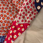 Vintage 70s Patchwork Maxidress Bold Mix of Patterns Button Front Pointed Collar Red Size 6 Photo 6