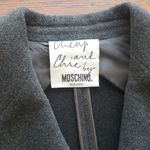 Moschino Vintage 90s  Charcoal Gray Cashmere Wool Chic Feminine Quiet Lux Size 6 Photo 2