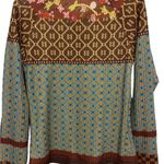 Miss Look  boho style long sleeve shirt size small Photo 3