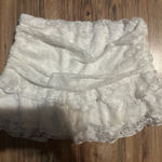 SheIn White Lace Mini Skirt Photo 0