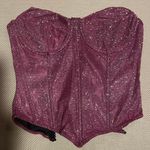 Bustier Glitter And Mesh Top Purple Photo 0