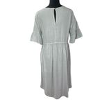 Tea N Rose Gray Dusty Light Blue Empire Waist Dress with Scoop Neckline Photo 1