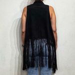 Anthropologie Do Everything In Love Black Faux Suede Vest Sz O/S NWT Photo 9