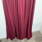 Dress the Population Burgundy Alicia Mixed Media Midi Dress Photo 9
