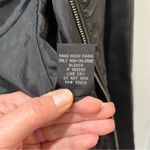 Baccini  Faux Black Leather Jacket Size Petite Medium Biker Zip Photo 6
