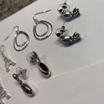 Lot Of 4 Costume Jewelry Pierced Earrings Mostly Dangle Mix Photo 1