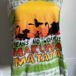 Disney  • Green Tie Dyed Lion King Hakuna Matata Tank Top Photo 1