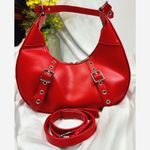 8 Other Reasons Delphine Double Buckle Shoulder bag Red / Silver Photo 1
