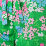 Vintage 60’s Sea Waves Green Floral Bermuda Shorts Photo 1