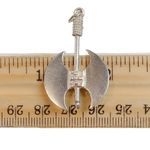 Head Vintage Minoan Double  Axe Ancient Greek 925 Sterling Silver Vikings Pendant Photo 8