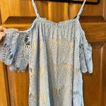 Blue Rain Off The Shoulder Lace Blouse Photo 1