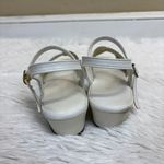 Happy Go Lightly by TreadEasy 1970s Vintage Pastel Rainbow Sandals Size 7.5 White Photo 3