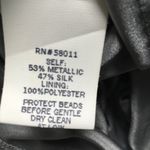 David Meister  Metallic Embellished Silk Gown Photo 3