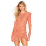 Majorelle REVOLVE Lee Coral Lace Ruffle Mini Dress Photo 13