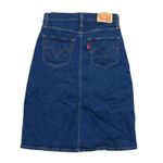 Levi Strauss Classic Skirt Dark Wash Denim midi Length Size 25 Blue Photo 1