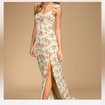 Lulus The Way to Love Floral Print Ruffled Maxi Dress Blue Photo 2