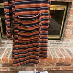 My Sassy Heart Orange and black striped midi dress with pockets / S / Excellent condition Photo 7