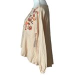 Coco + Jaimeson  embroidered floral cream/pink longsleeve peplum blouse NWT Photo 1