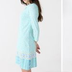 Cabana Life Coastal Cottage Blue 3/4 Sleeve Stretch Shift Dress Pockets SMALL Photo 5