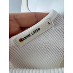 Marine layer Women's  White Lexi Rib Knit Small Photo 4