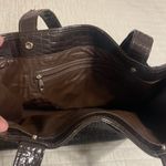 Brown crocodile print purse; no brand Photo 5