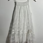 ZARA Dress Women S White Halter Lace Babydoll Mini NWT Bohemian Cottage Wedding Photo 1