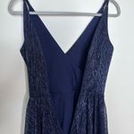 Dress the Population Metallic Fit & Flare Gown in Metallic Navy Pre-owned Photo 8