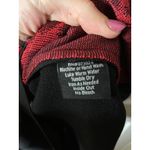 Misook Black Red Floral Knit Long Sleeve Sheath Dress Size M Photo 2