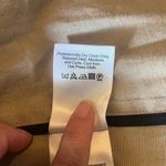 DKNY  Tan Linen Blend Hook Closure 4 Pocket Collarless Blazer Small Preppy Classy Photo 9