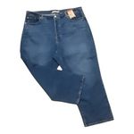 Levi's Levi’s Ribcage Women Plus Size 22W Blue Denim Straight Ankle Jeans Slim Hip Photo 1