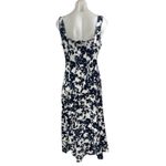 Ann Taylor  LOFT Navy Floral Square Neck Sleeveless Midi A-Line Tank Dress Size 6 Photo 2