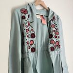 Evy’s Tree NWT Women’s Anne-Marie Embroidered Hoodie in Dusty Blue Size Small Photo 4