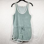 Faherty  Green White Cabana French Terry‎ Romper Photo 1