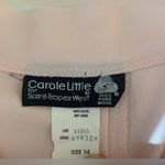Saint Tropez West Vintage Carole Little Wool High Waist Tapered Pants Pink Size 14 1980s Photo 4