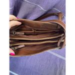Sag Harbor  Handbag Purse Brown with Faux Leather Trim & Letters Design Photo 3
