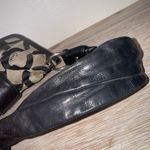 Coach RARE Vintage  Parker Pleated Op Art Signature Black Gray Handbag #13408 Photo 9